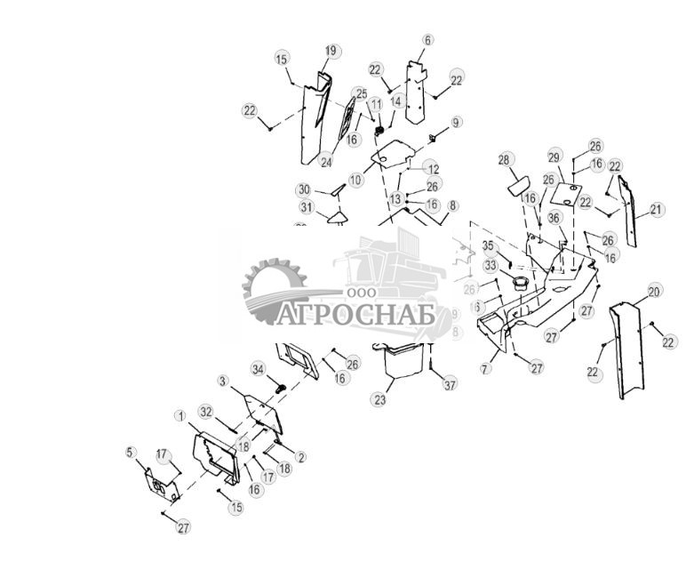 Крышки панели кабины и стойки - ST828994 174.jpg